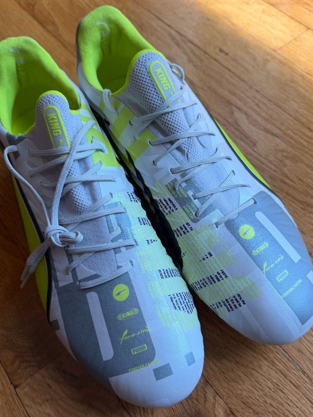 Puma 108426-01 Men's Sz 12 King Ultimate Forever FG AG Gray Lime White Soccer
